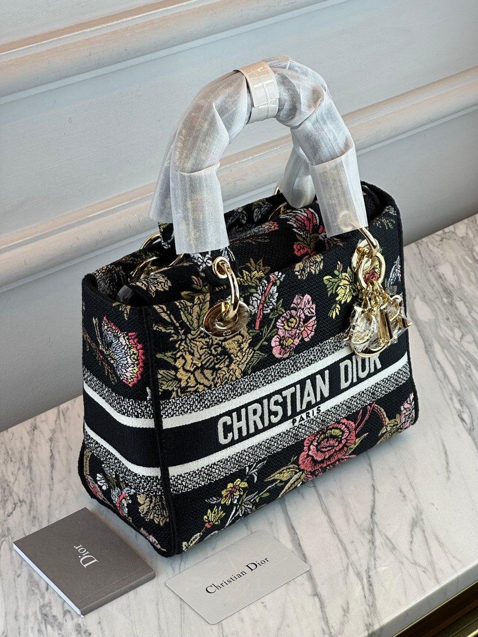 Christian Dior Lady Orta Floresan Pembe D-Lite Çanta