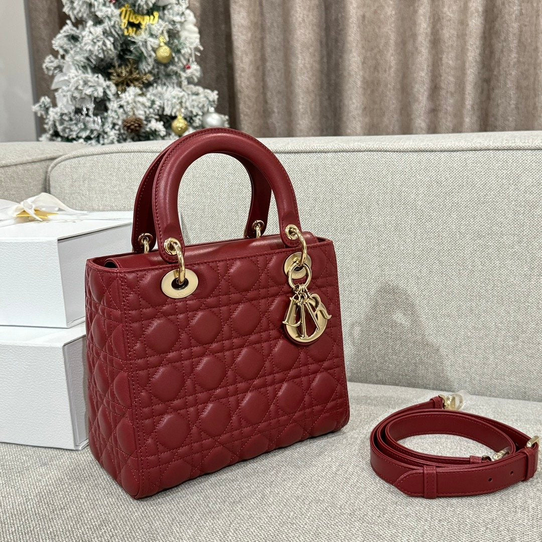 Lady Dior 24 Bordo