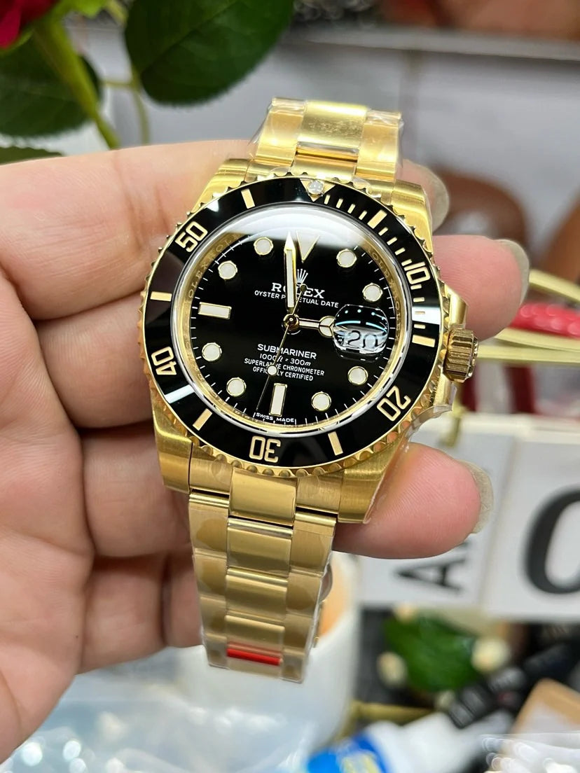 Rolex Submariner Altın Siyah Saat