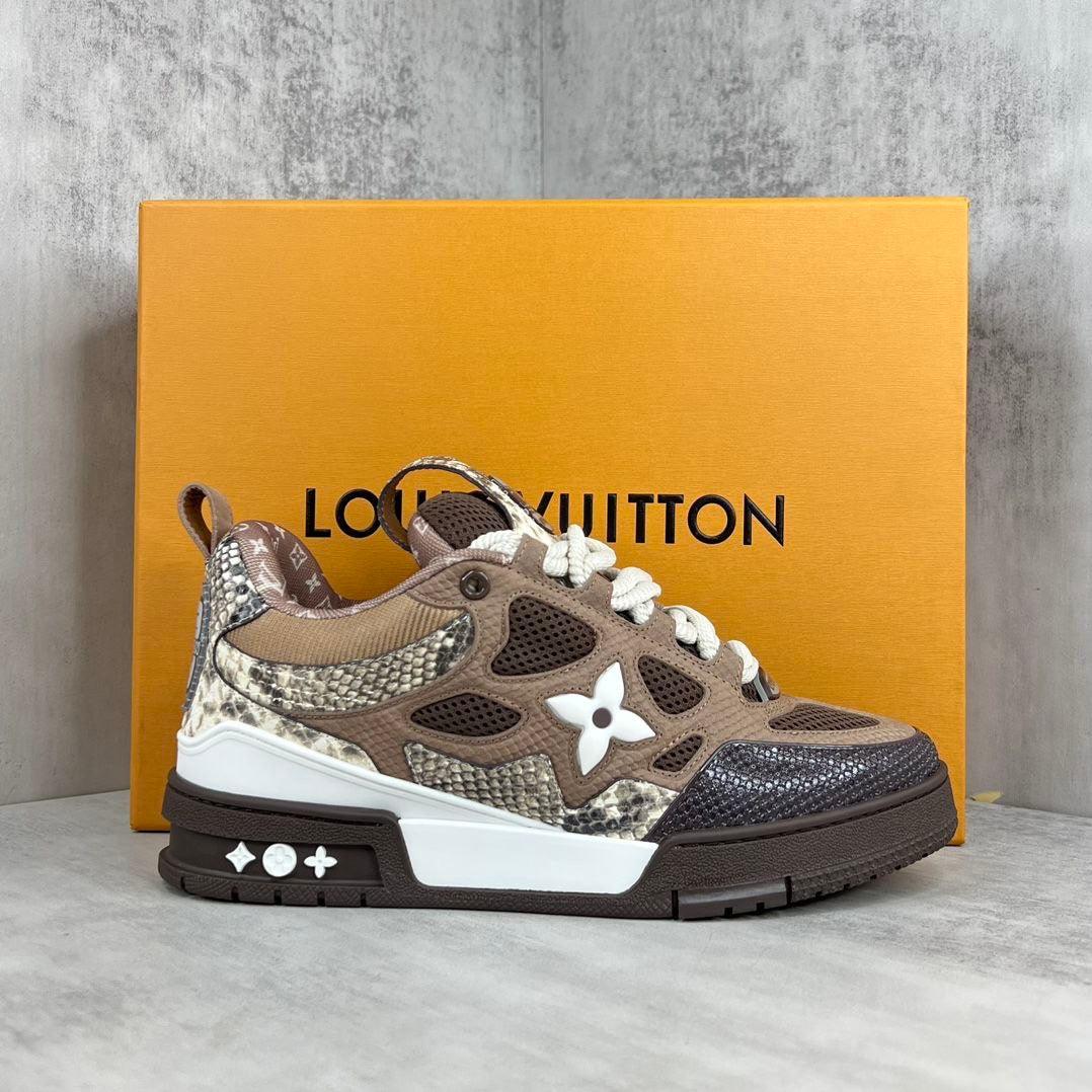 LV Skate Trainer Swarovski Monogram Kahverengi - Glimmer of Luxury