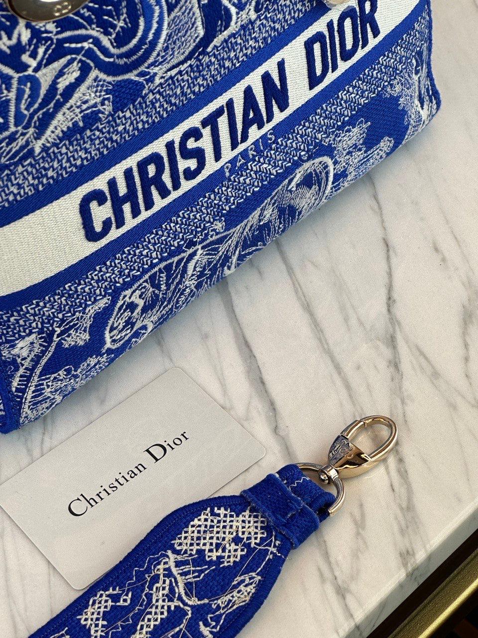 Christian Dior Lady Orta Floresan Mavi D-Lite Çanta