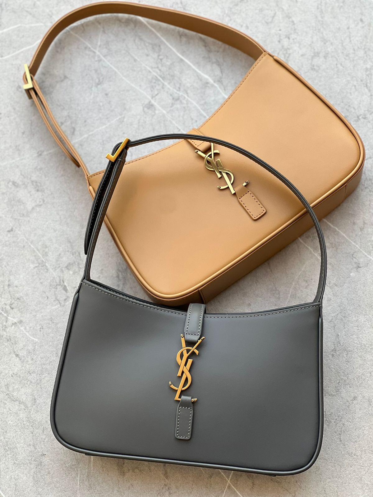 YSL Le 5 A Pürüzsüz Deri Hobo Çanta - Glimmer of Luxury