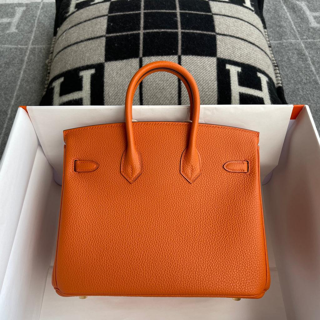 Hermès Birkin 25 Togo Deri Turuncu Altın Donanımlı (GHW)