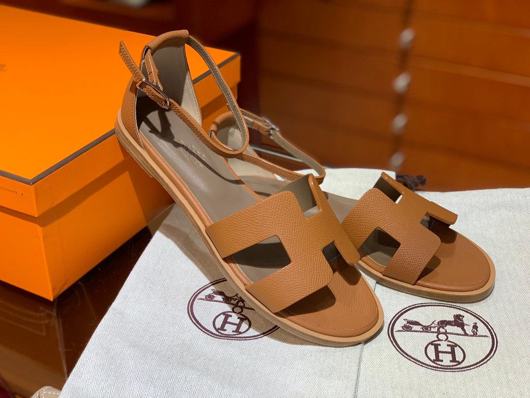 Hermes Santorini Sandalet Altın 2022 SS - Glimmer of Luxury