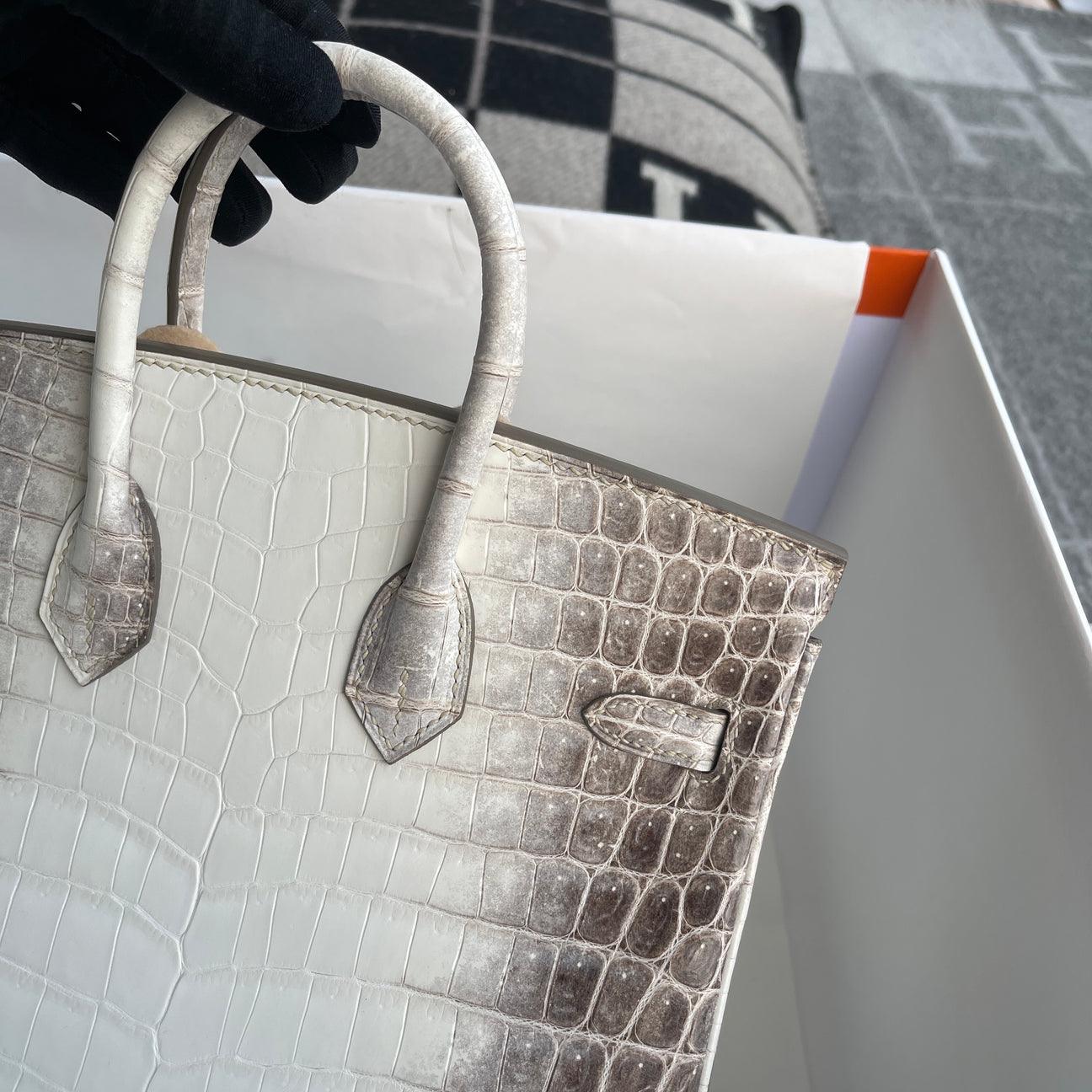 Hermès Birkin 25 Mat Niloticus Paladyum Donanımlı Timsah Derisi Himalaya (PHW) - Glimmer of Luxury