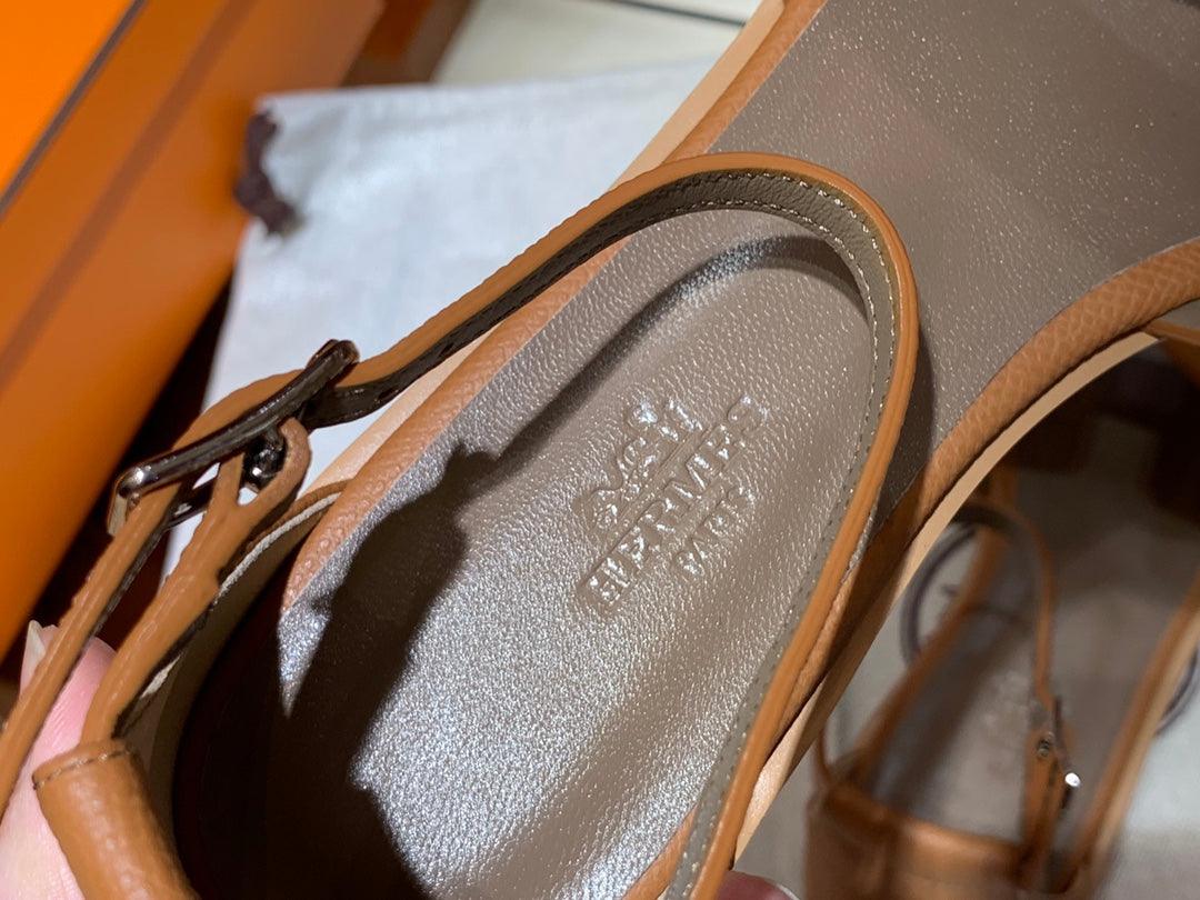 Hermes Santorini Sandalet Altın 2022 SS - Glimmer of Luxury