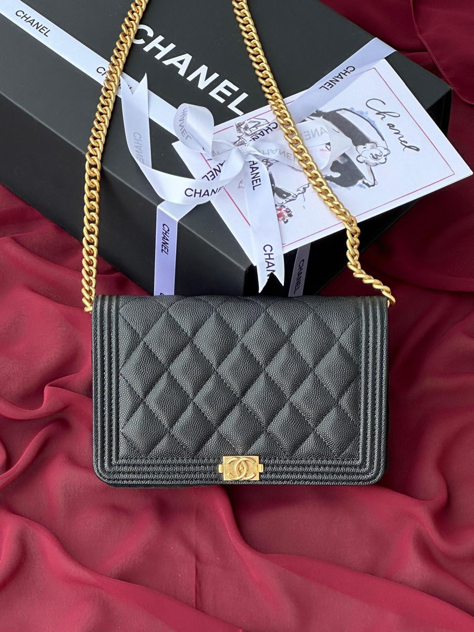 Chanel Boy Yen Cüzdan Pırlanta Siyah - Glimmer of Luxury