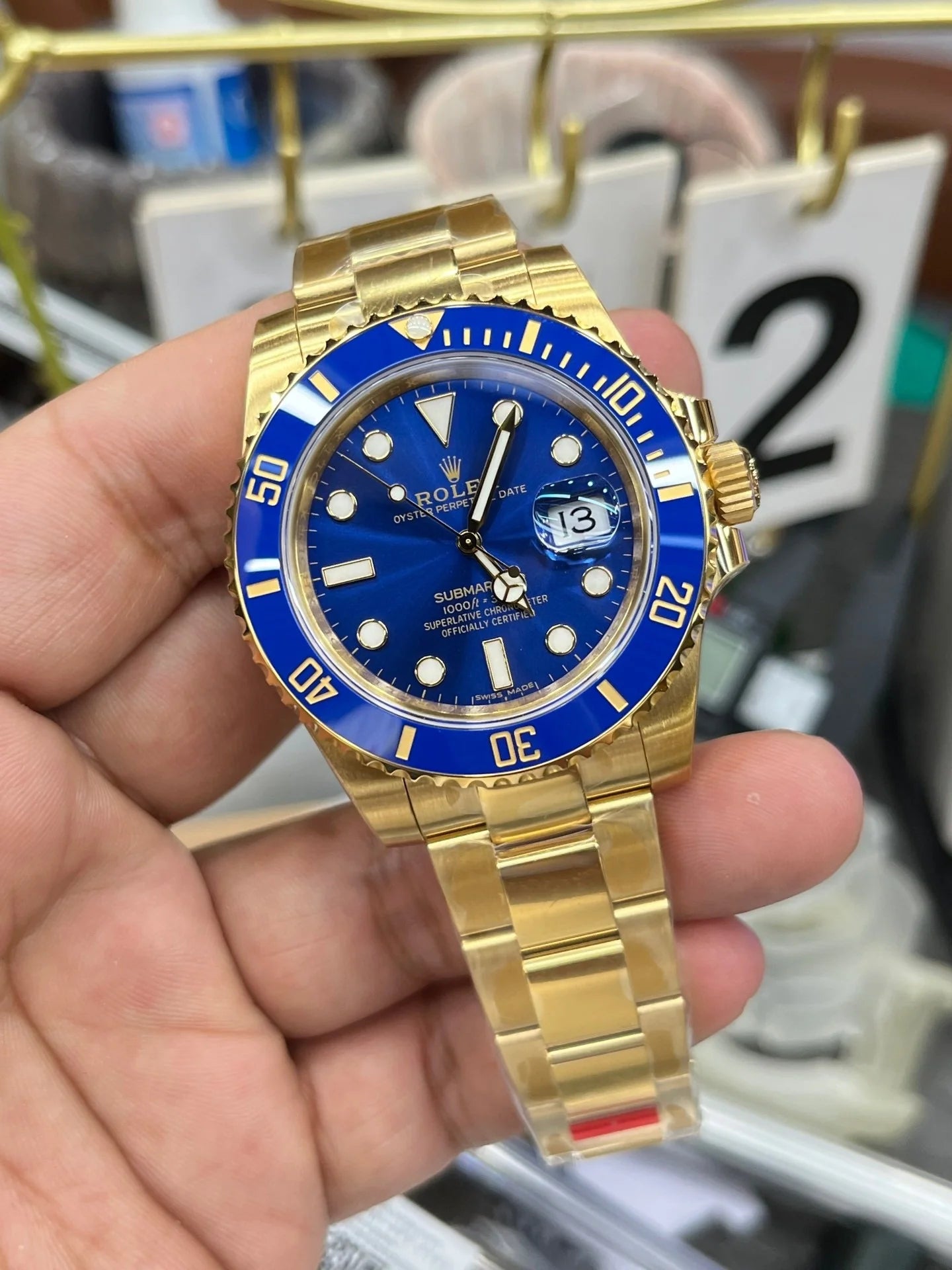 Rolex Submariner Altın Mavi Saat