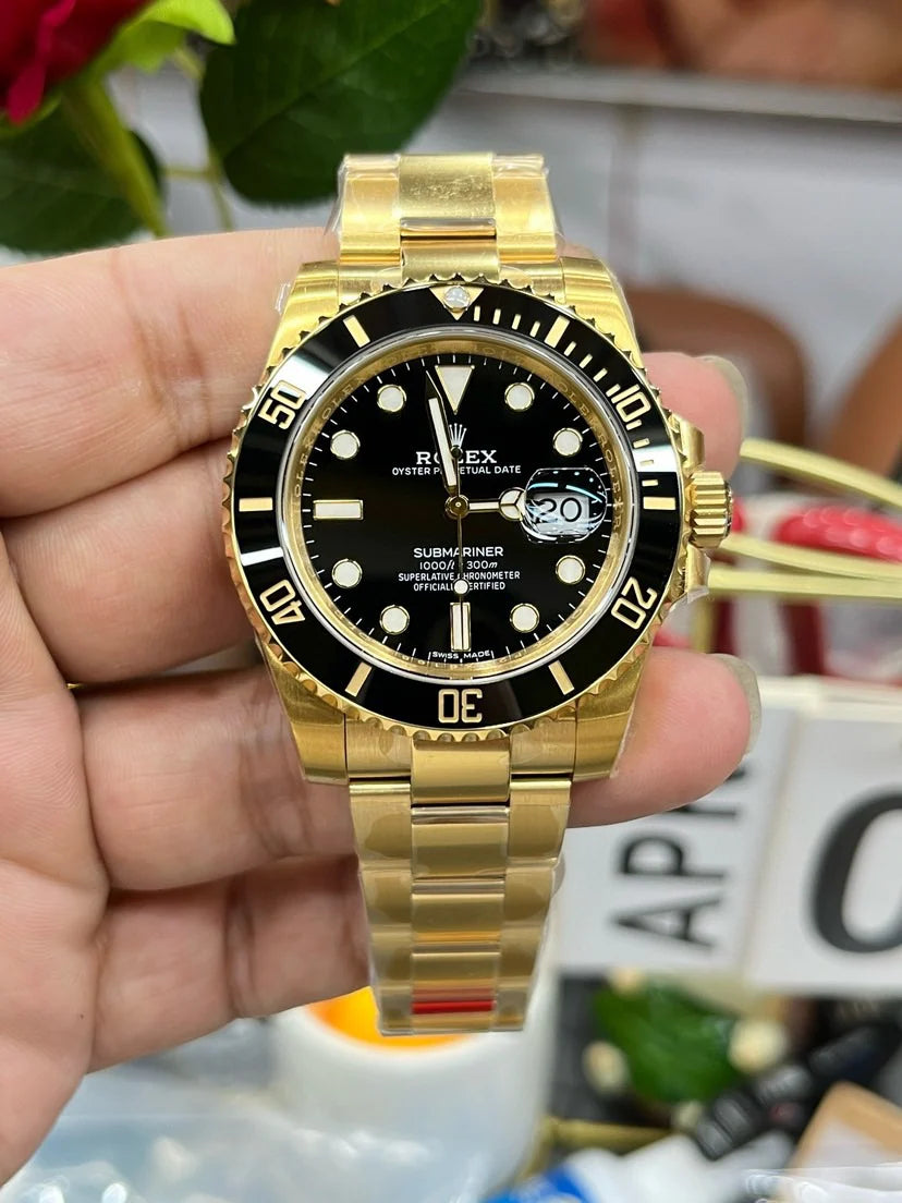 Rolex Submariner Altın Siyah Saat