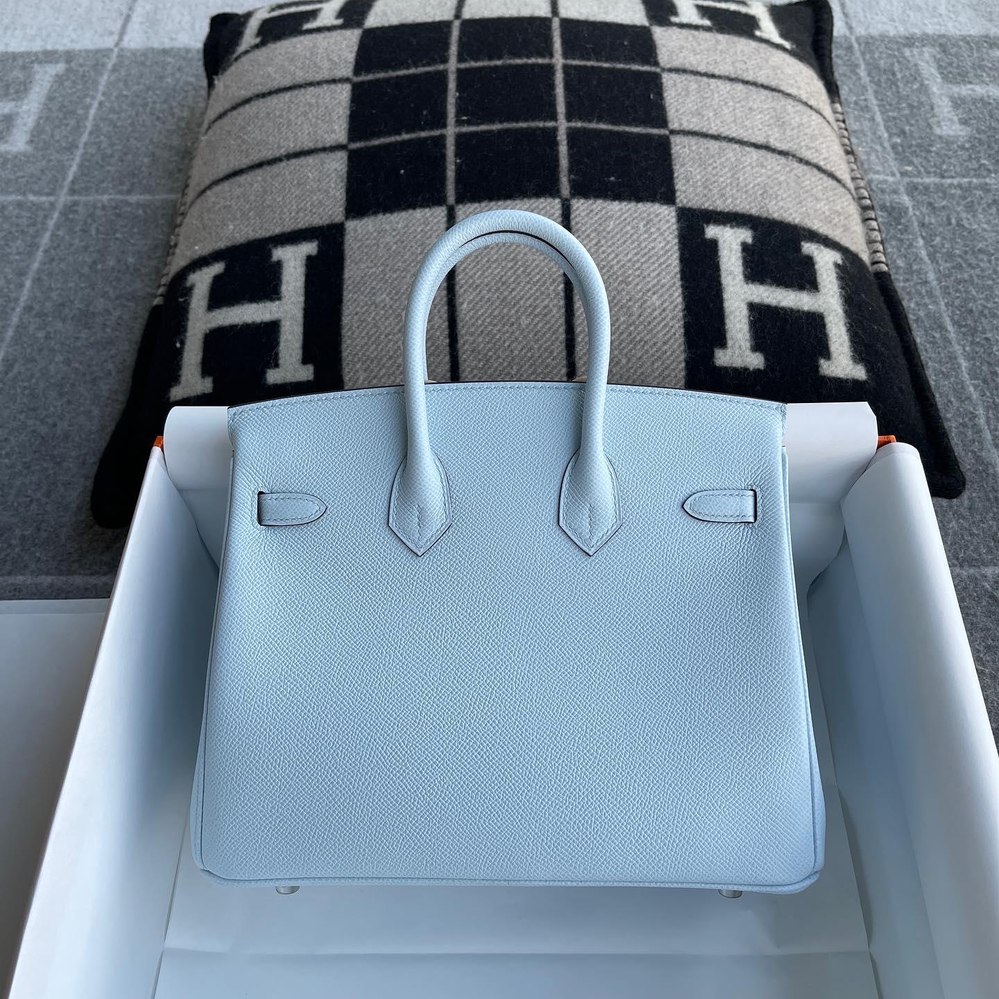 Hermès Birkin 25 Epsom Deri Bleu Zephyr Paladyum Donanımlı (PHW) - Glimmer of Luxury