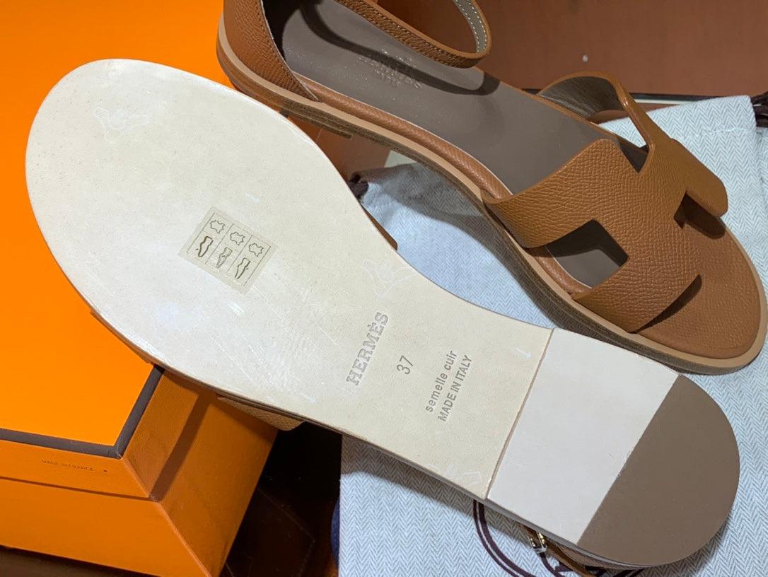 Hermes Santorini Sandalet Altın 2022 SS - Glimmer of Luxury