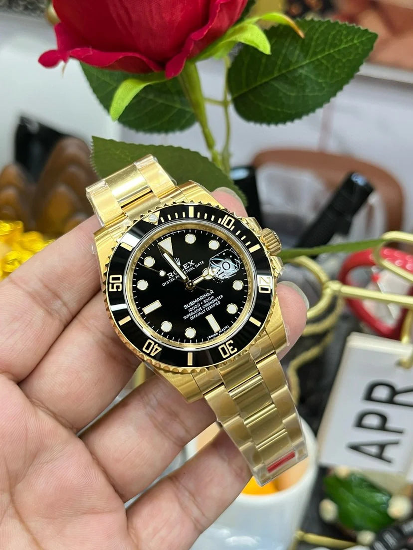 Rolex Submariner Altın Siyah Saat