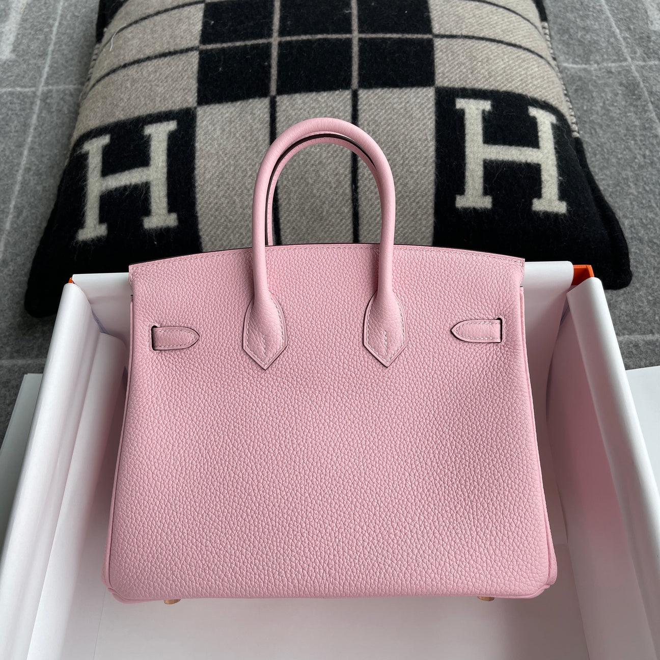 Hermès Birkin 25 Togo Deri Gül Sakura Gül Altın Donanımlı (RGHW)