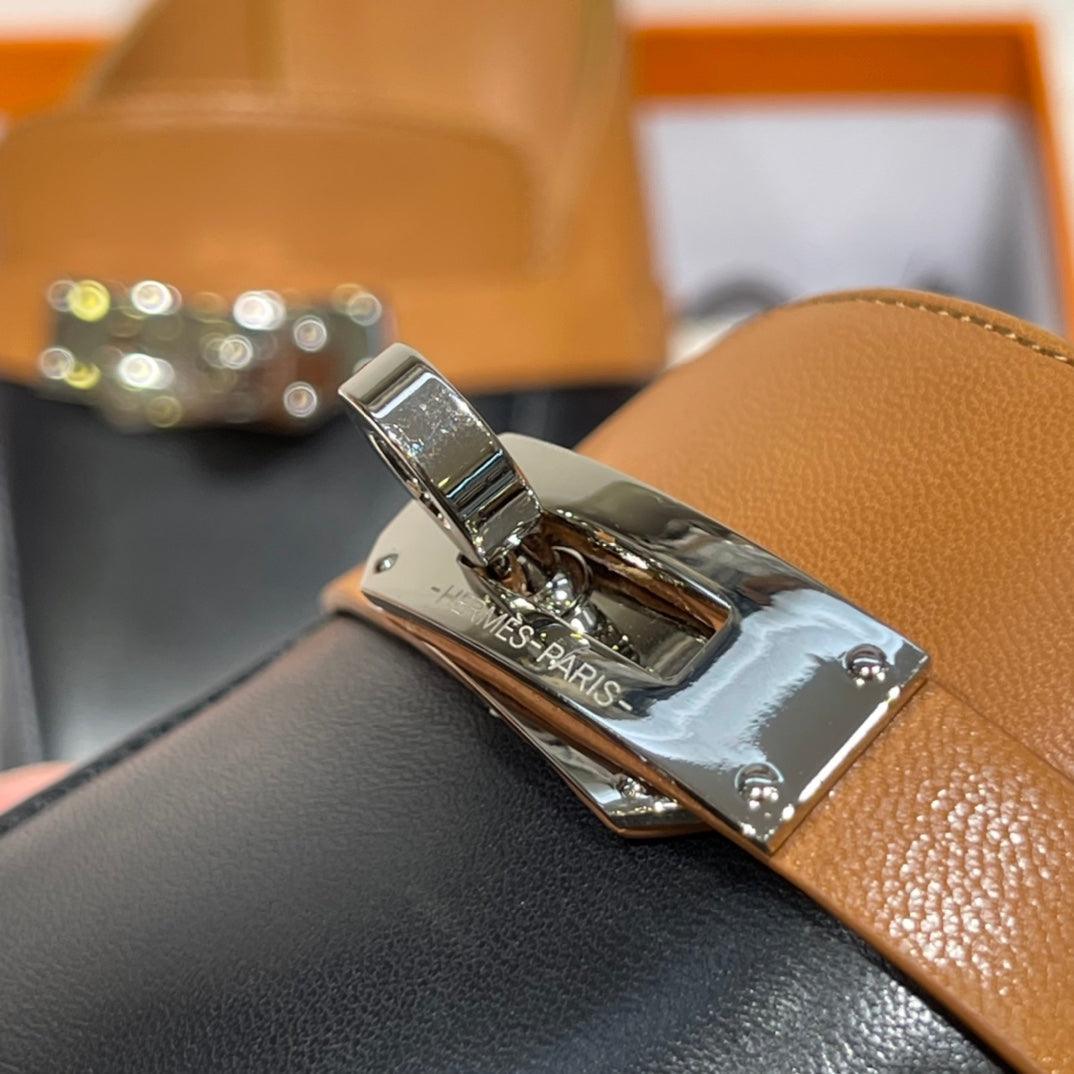 Hermès Oz Paladyum Donanımlı Altın ve Siyah Mules (PHW) - Glimmer of Luxury