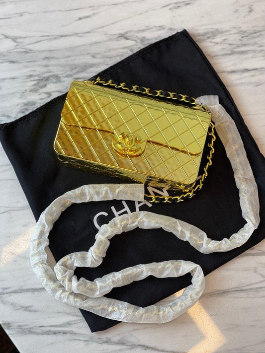 Chanel Mini Evening Gold Çanta