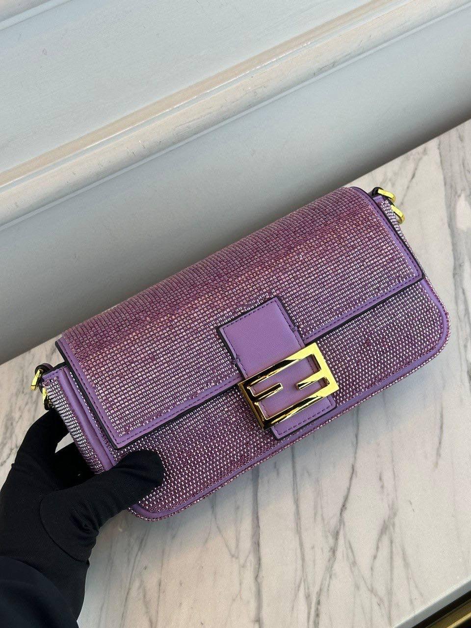 Fendi 
Baguette Re-Edition Bag in Lilac Beads - Glimmer of Luxury