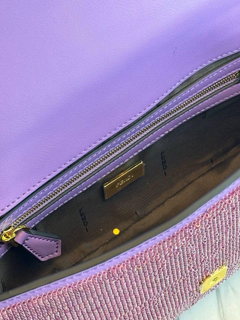 Fendi 
Baguette Re-Edition Bag in Lilac Beads - Glimmer of Luxury