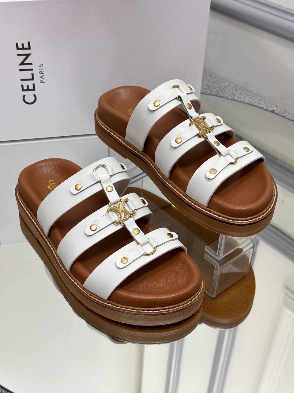 Celine Tıppi Leather Mules - Glimmer of Luxury