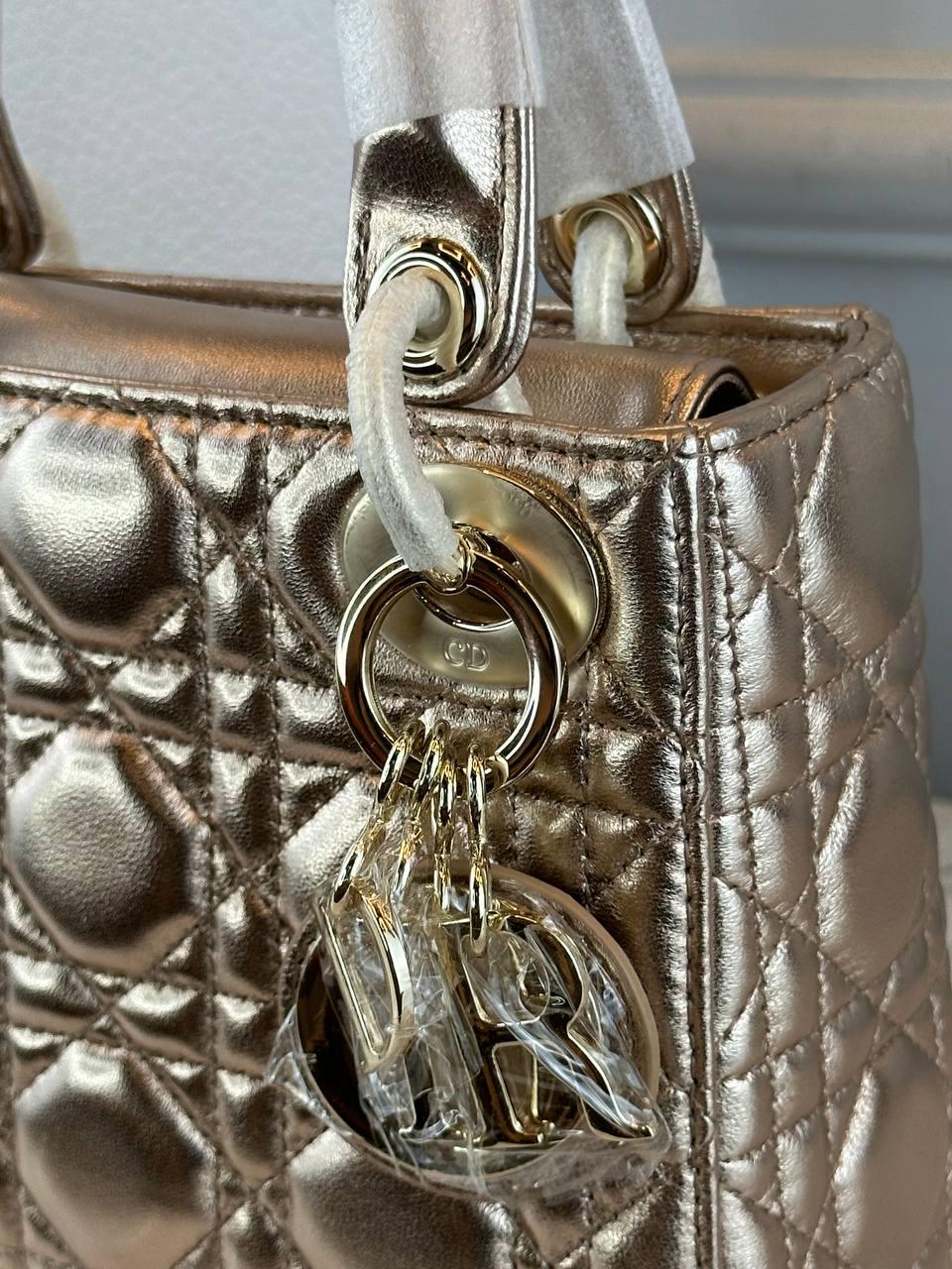 Christian Dior Lady Bag Gold - Glimmer of Luxury