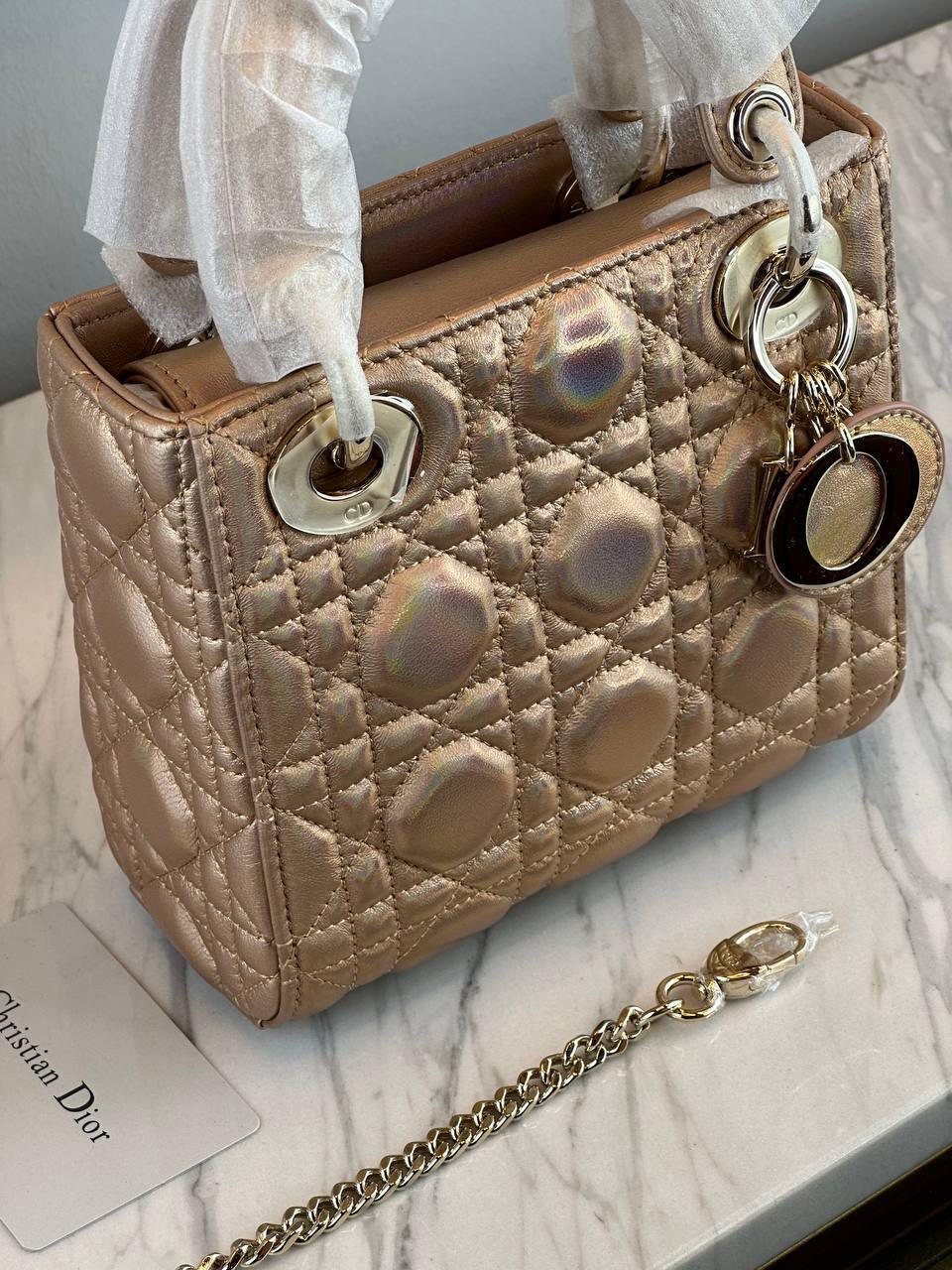 Christian Dior Lady Bag Matte Gold - Glimmer of Luxury