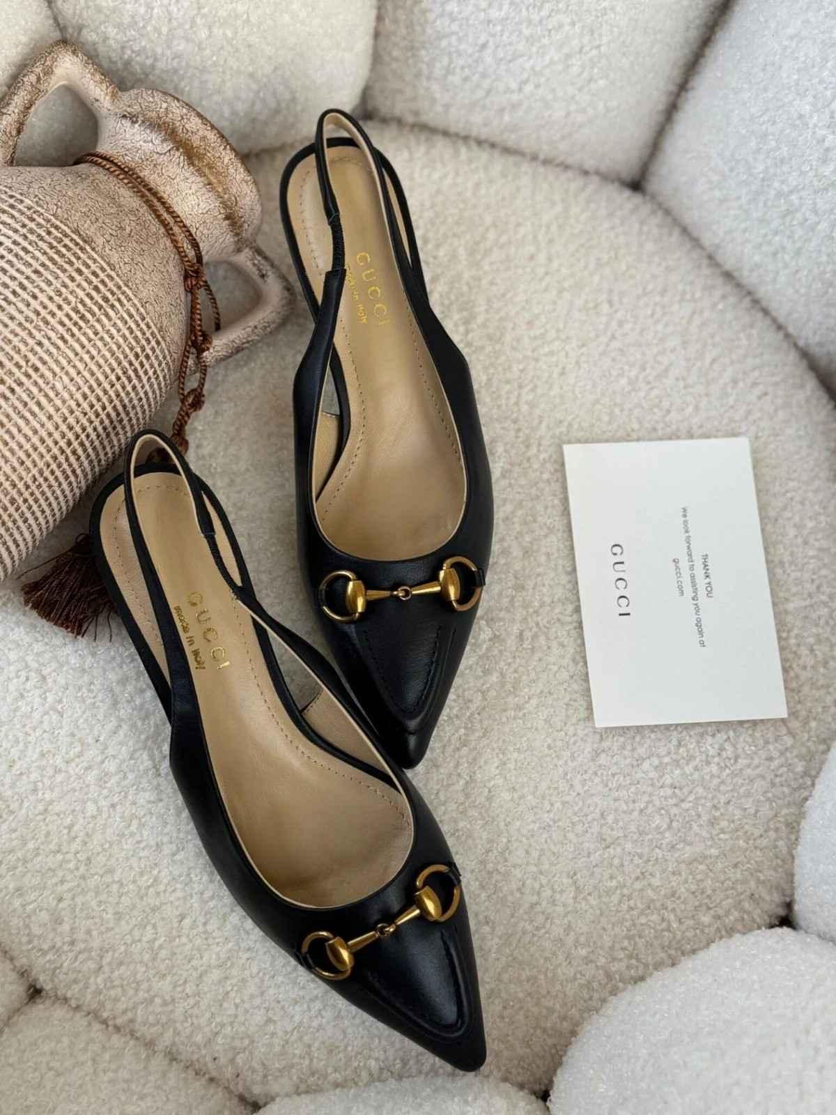 Gucci Kadın Horsebit Slingback Bale Ayakkabısı