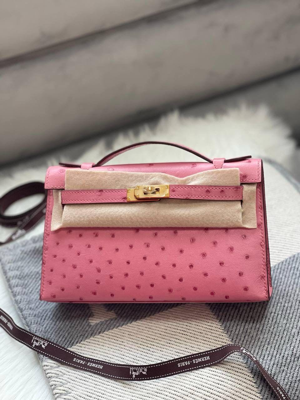 Hermes Kelly Poschette 19 Devekuşu Derisi Çanta - Glimmer of Luxury