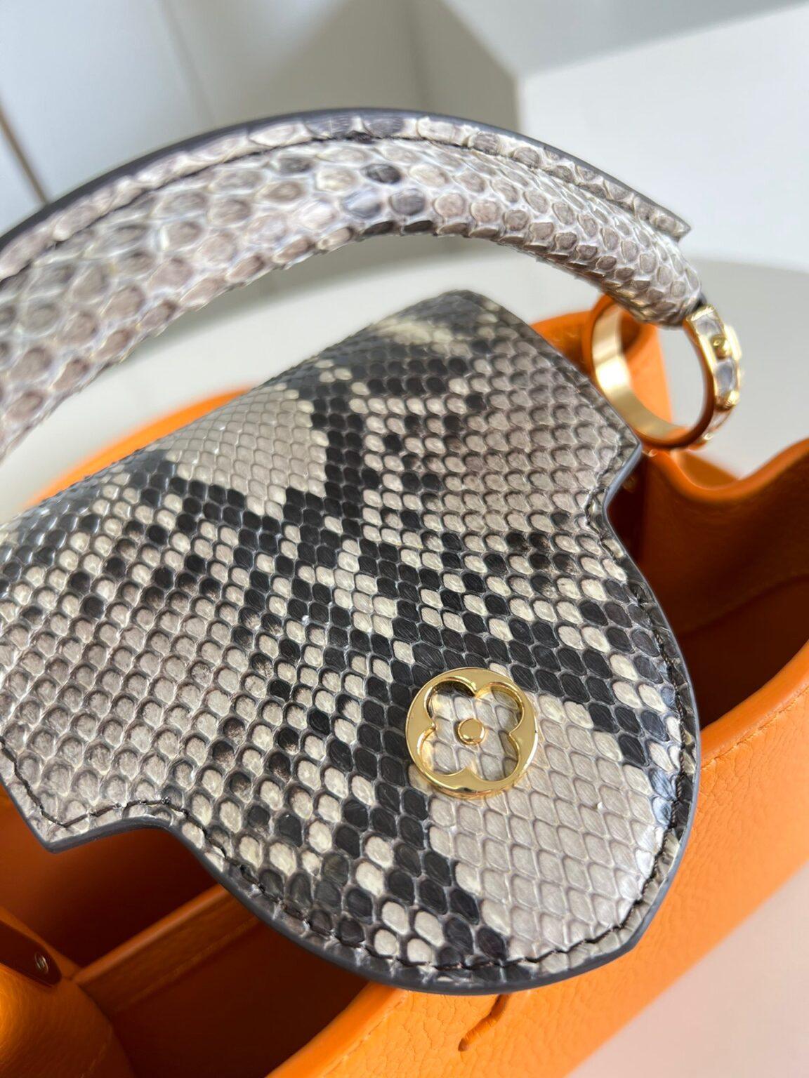 Louis Vuitton Capucines BB Small Handbag in Golden Color