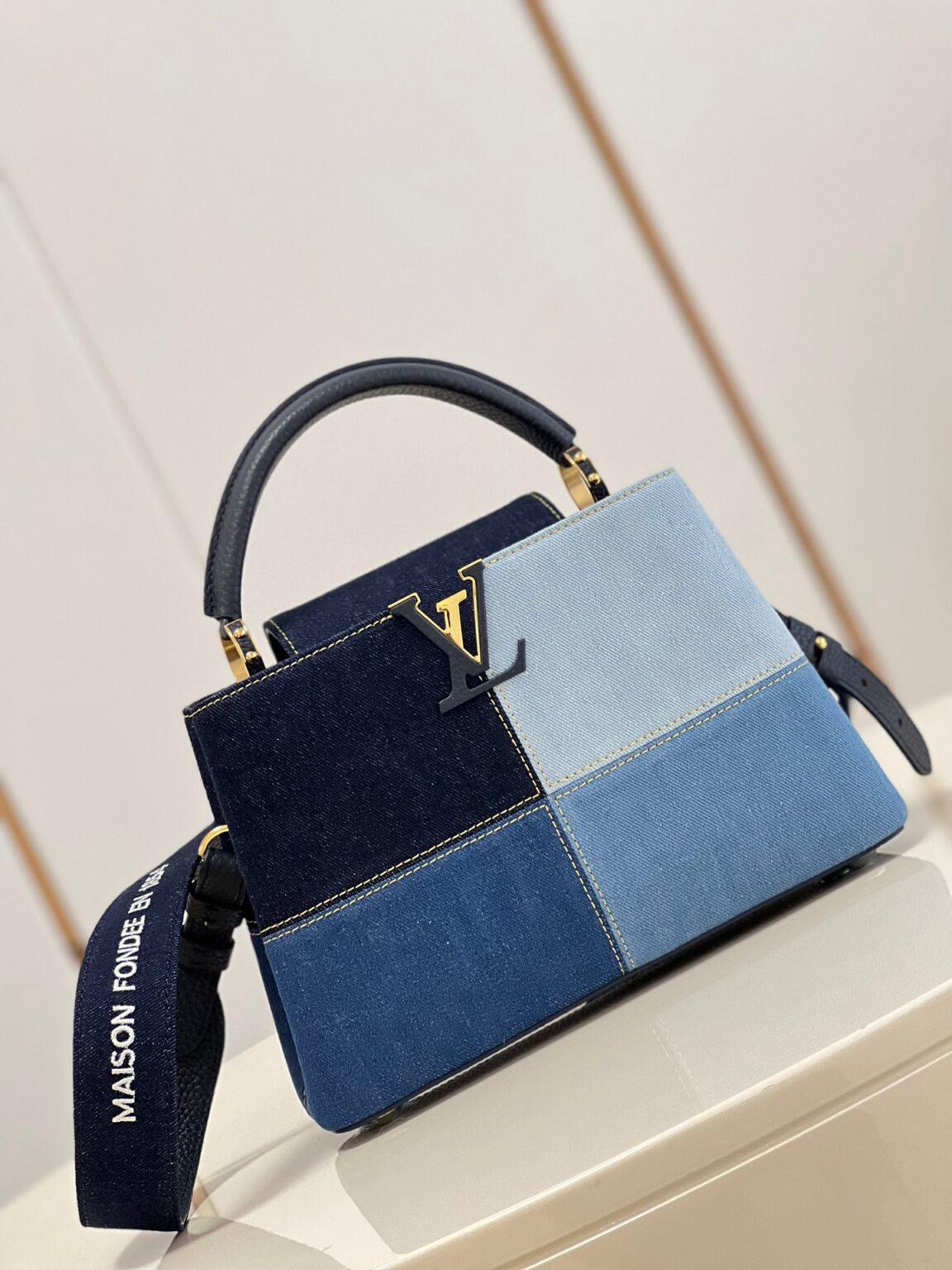 Louis Vuitton Capucines BB Denim Small Handbag