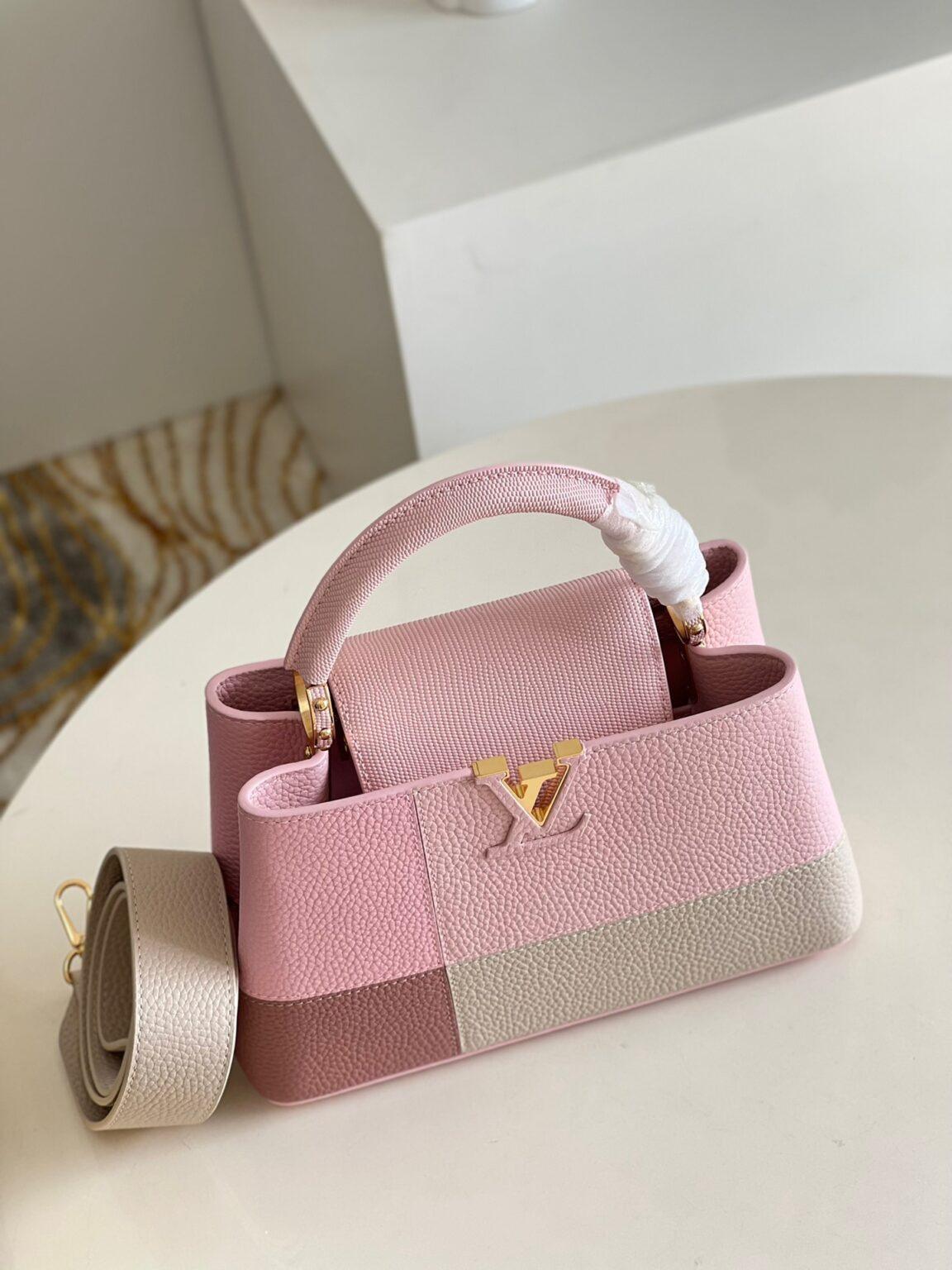 Louis Vuitton Capucines BB Small Handbag in Pink Puzzle