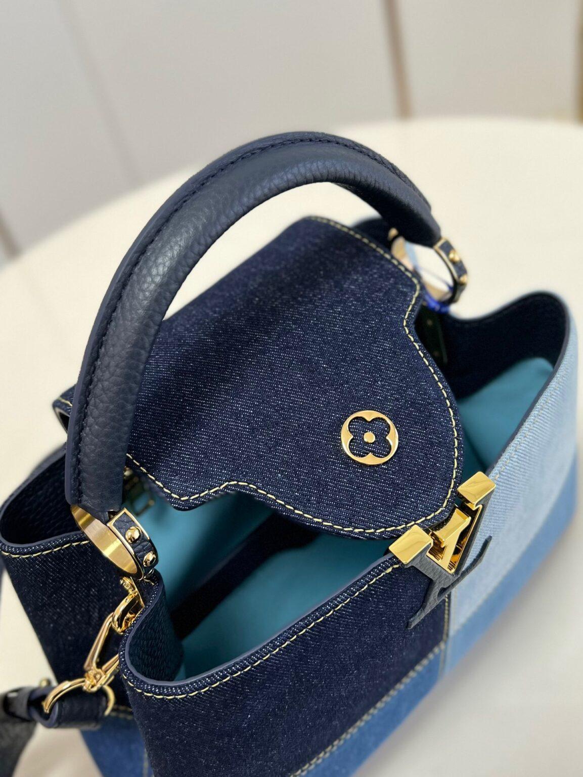 Louis Vuitton Capucines BB Denim Small Handbag