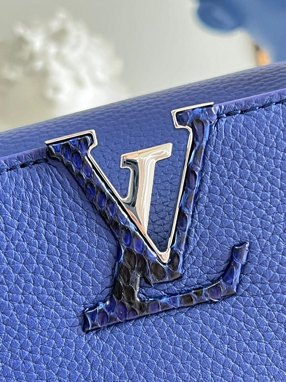 Louis Vuitton Capucines BB Koyu Mavi Küçük El Çantası