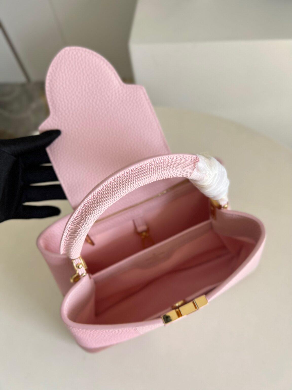 Louis Vuitton Capucines BB Small Handbag in Pink Puzzle