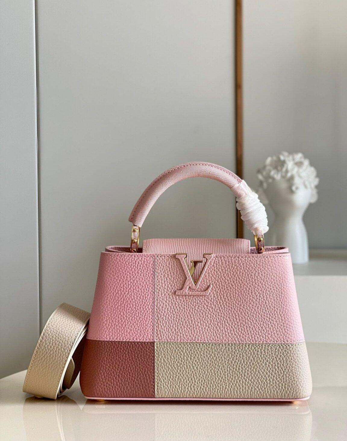 Louis Vuitton Capucines BB Small Handbag in Pink Puzzle