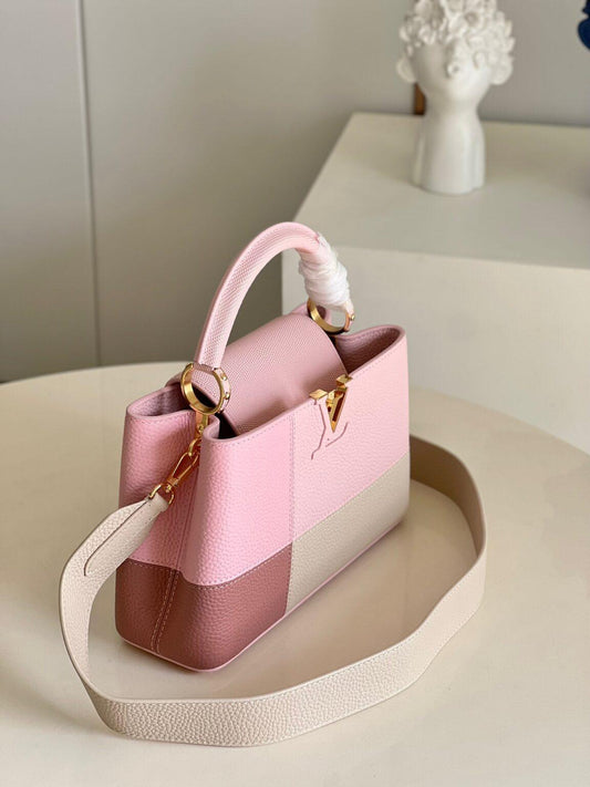 Louis Vuitton Capucines BB Small Handbag in Pink Puzzle