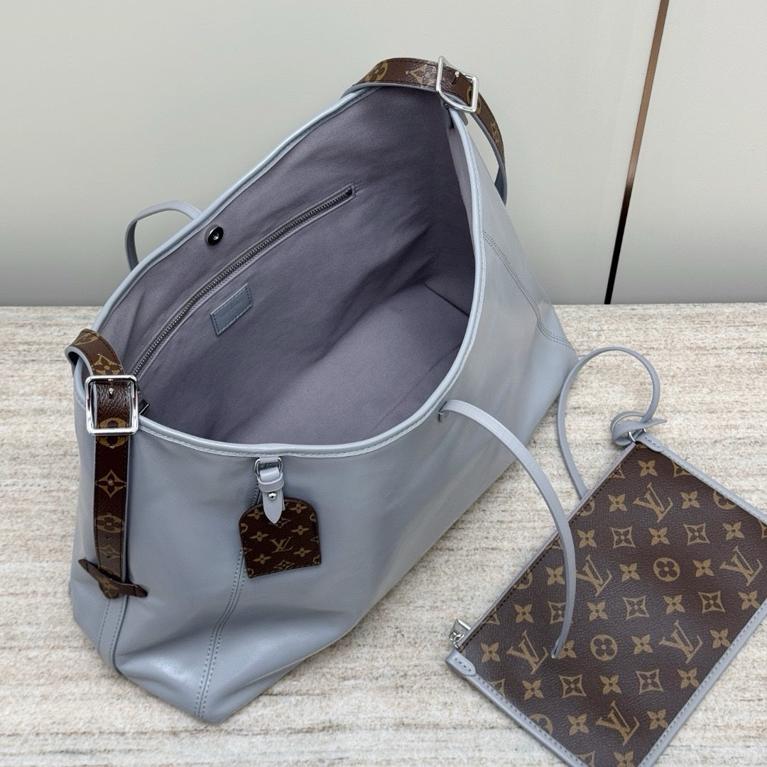 LV Carryall Koyu MM Omuz Çantası Orta Gri