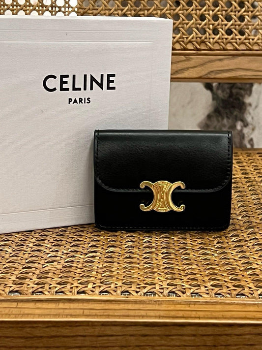 Celine Triomphe Dana Derisi Küçük Kapaklı Cüzdan