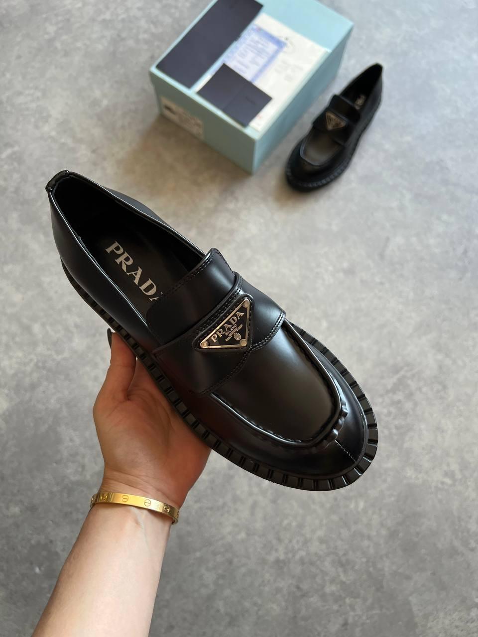 Prada Brushed Leather Loafer