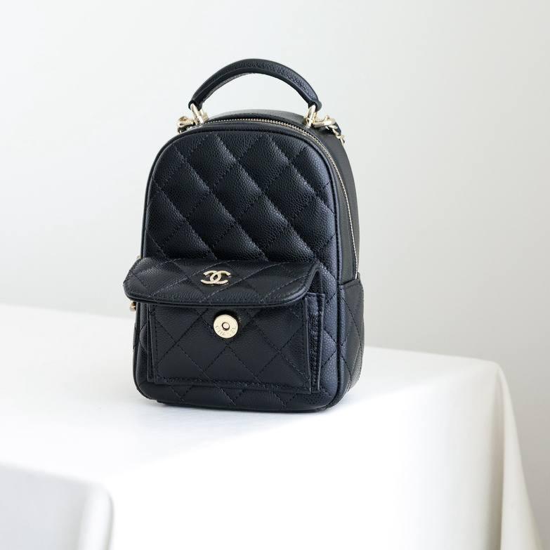 Chanel Quilted Small CC Day Backbag