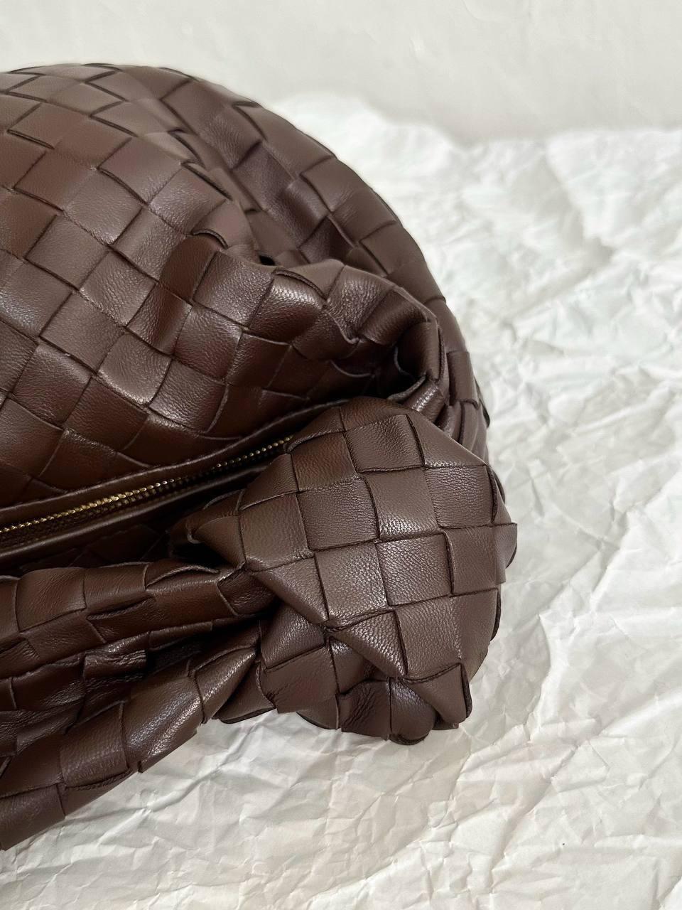 Bottega Veneta Küçük Jodie Koyu Kahverengi Kadın Deri Çanta