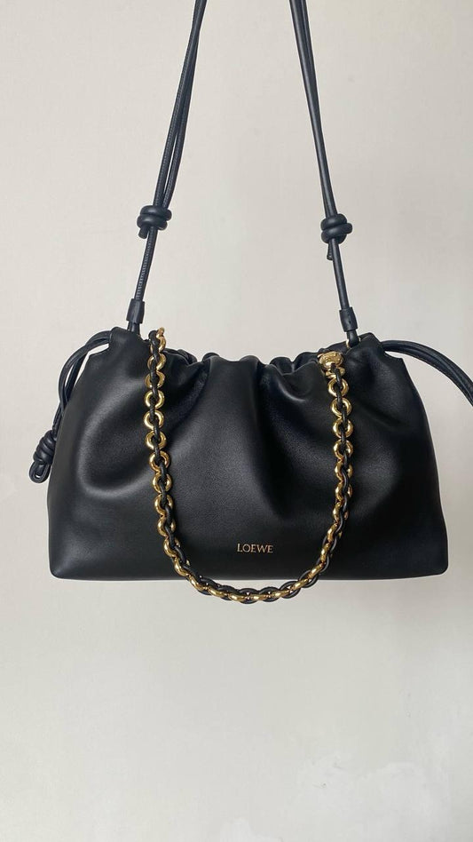 Loewe Mini Flamenco Siyah Kadın Deri Çanta