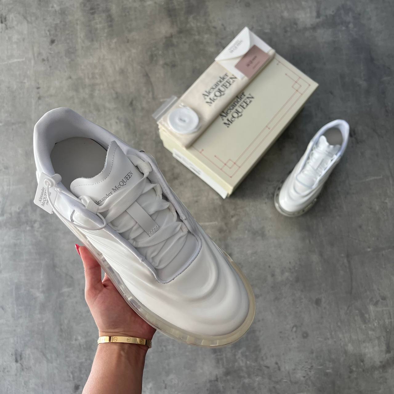 McQueen White Sneaker - Glimmer of Luxury