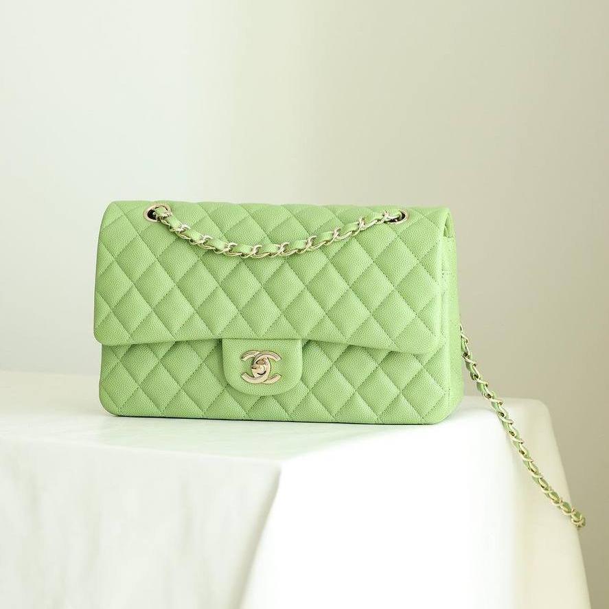 Chanel Orta Mint Yeşili Havyar