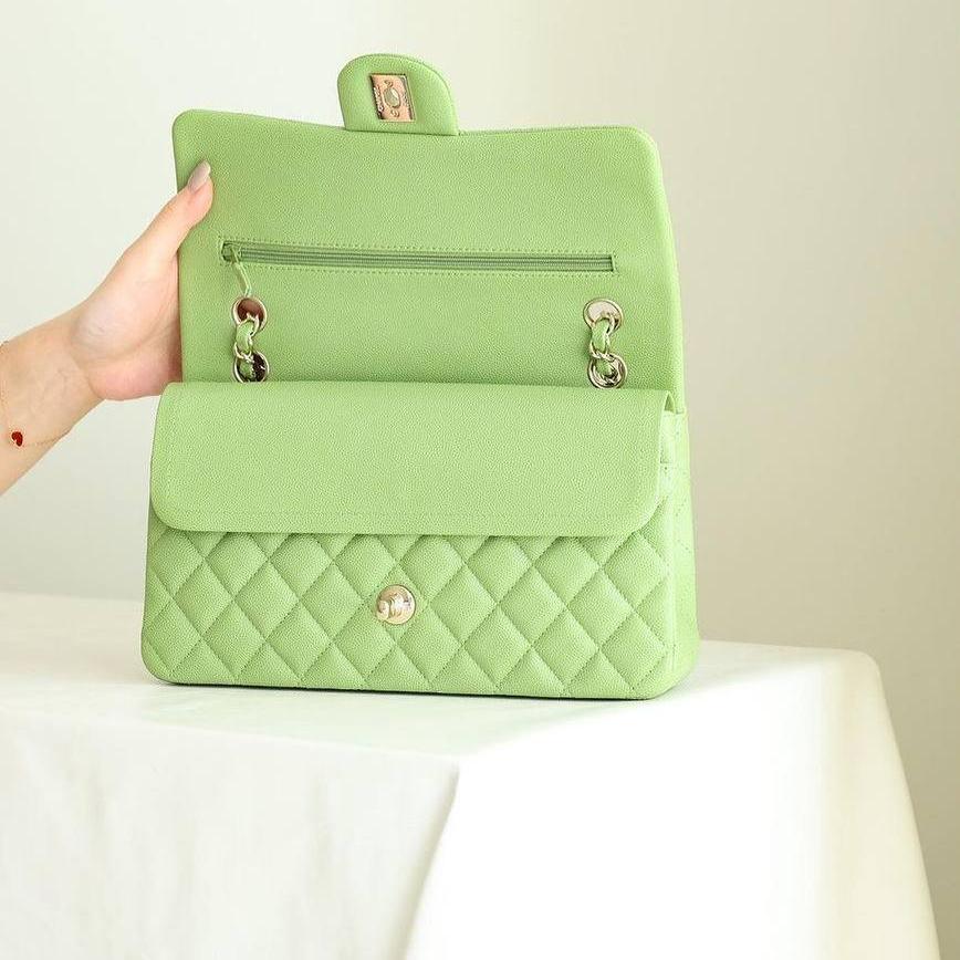 Chanel Orta Mint Yeşili Havyar