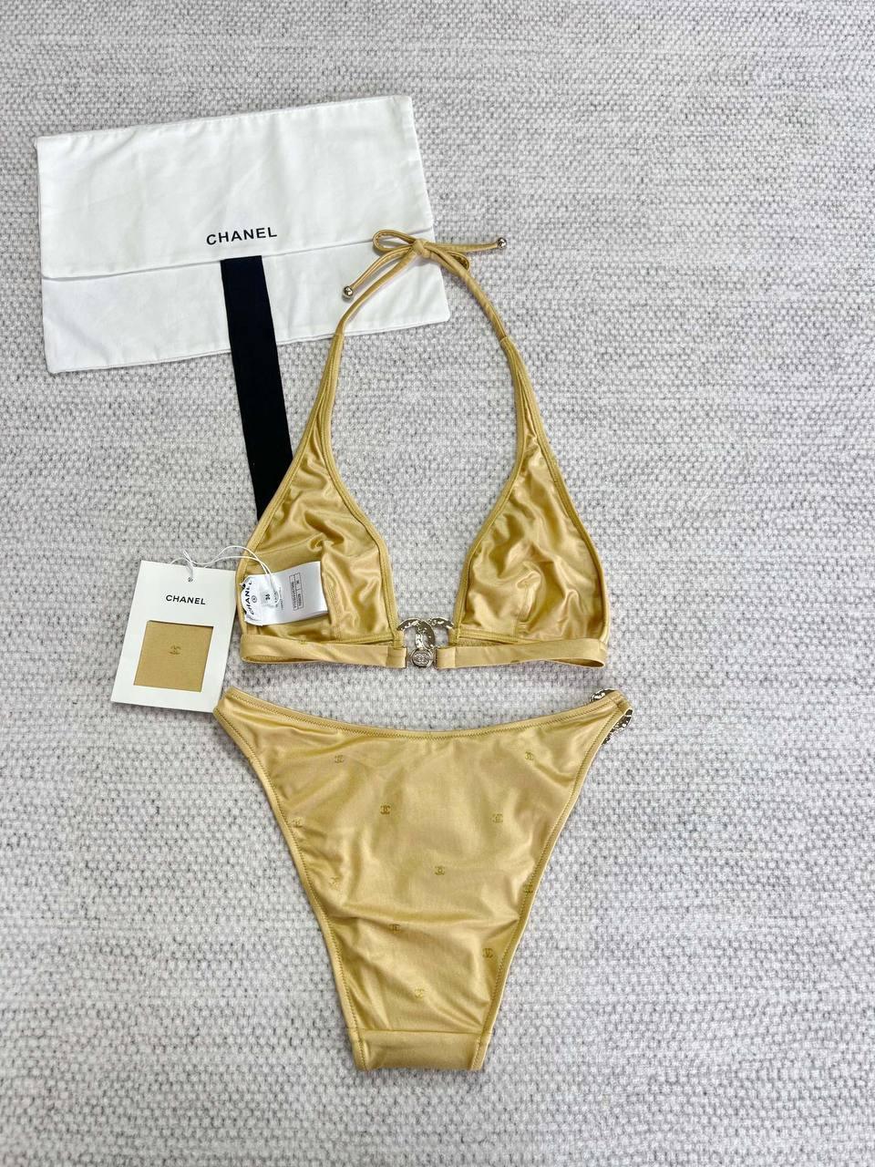 Chanel Gold Swimsuit