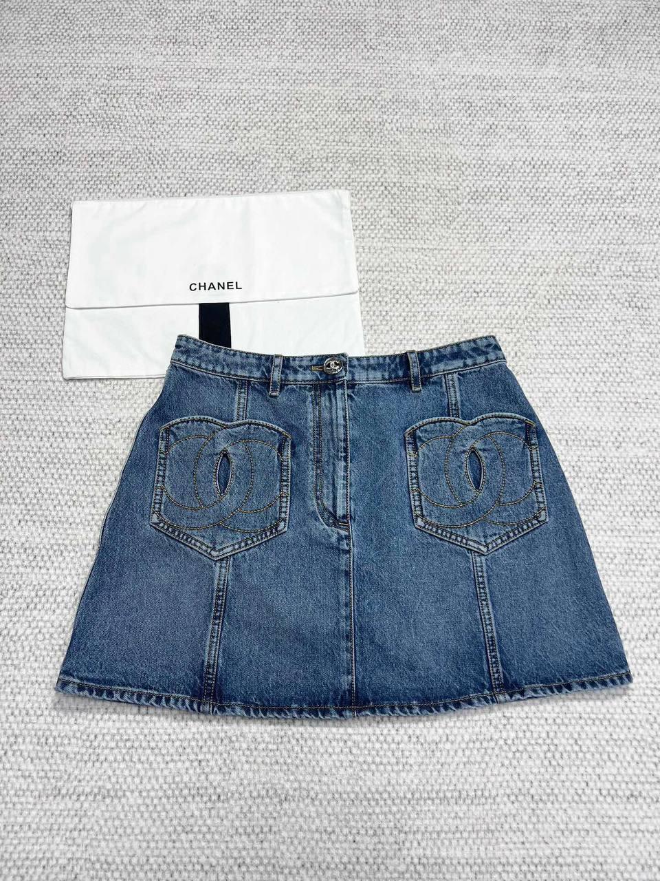 Chanel Denim Mini Skirt