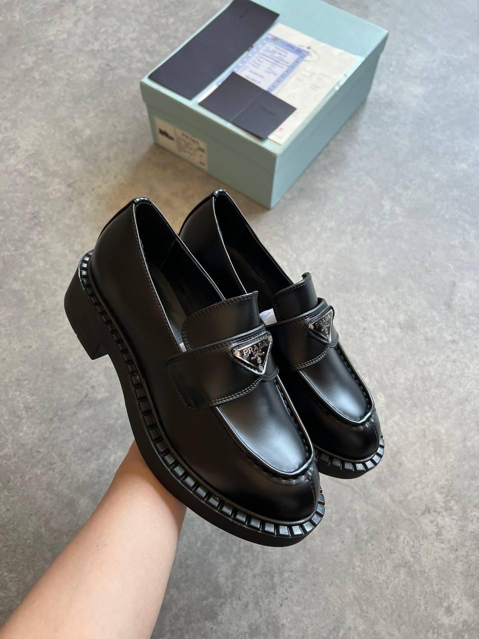 Prada Brushed Leather Loafer