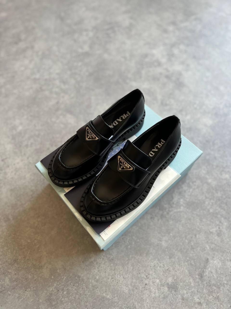 Prada Brushed Leather Loafer