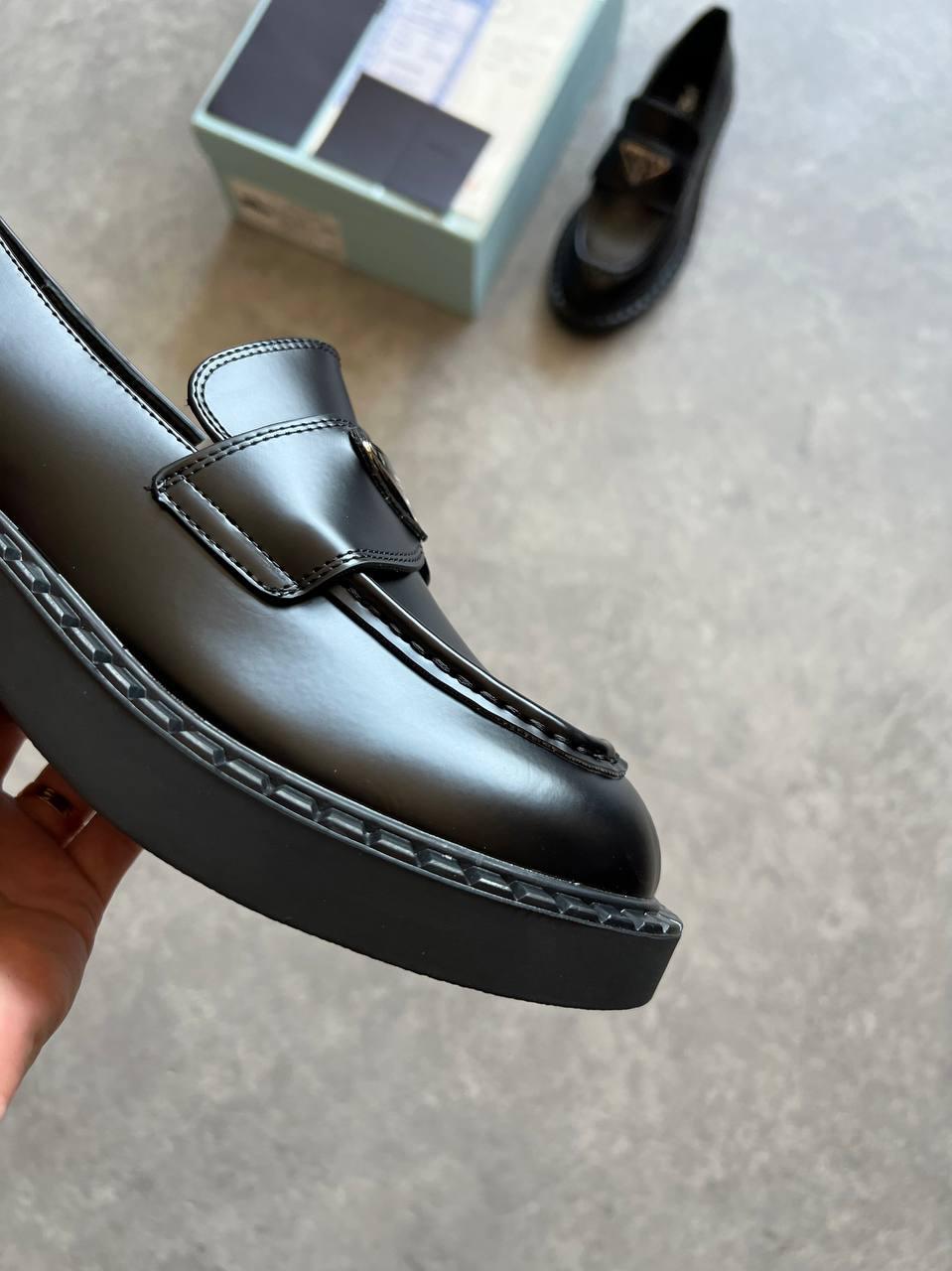 Prada Brushed Leather Loafer