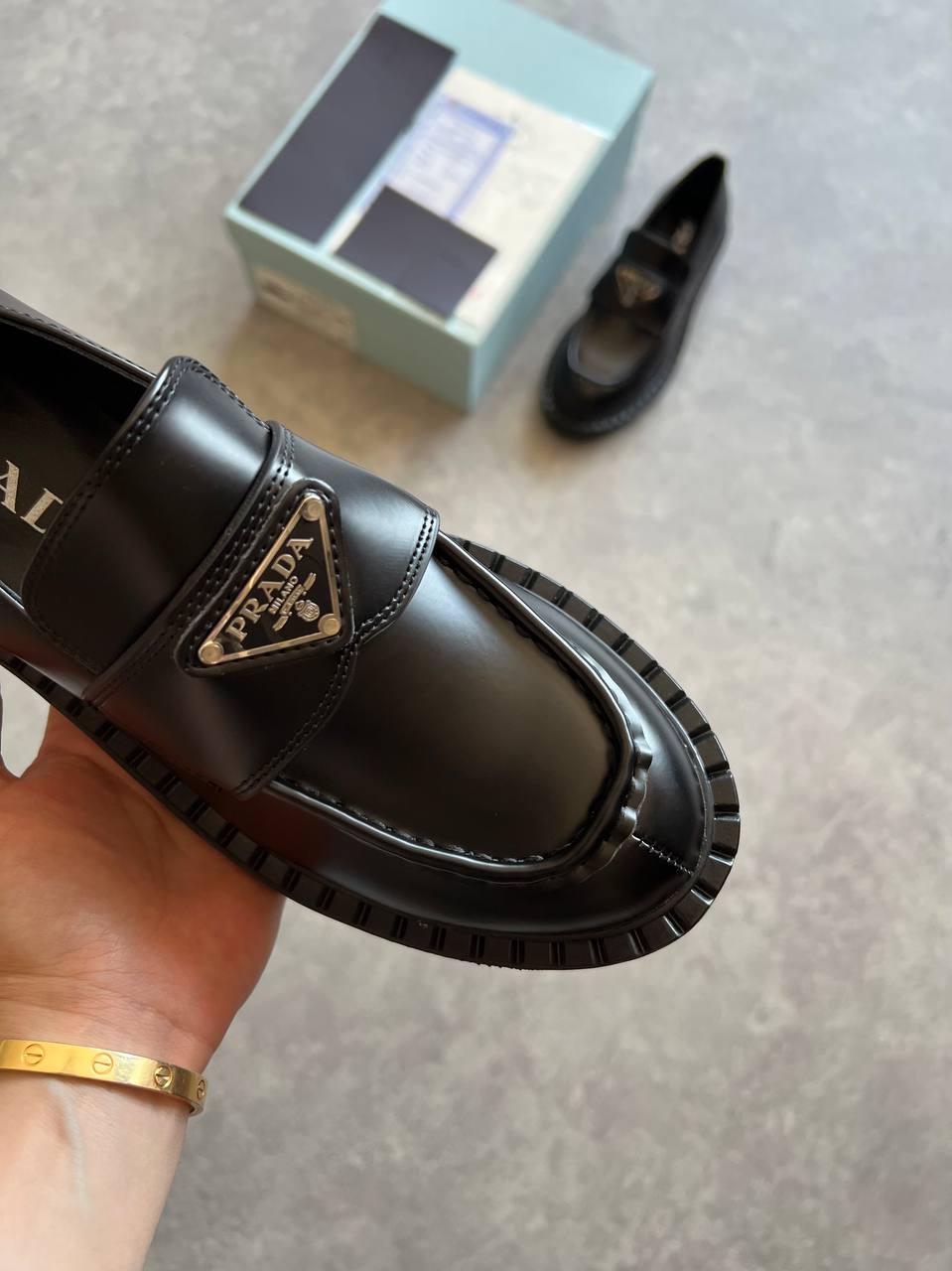 Prada Brushed Leather Loafer